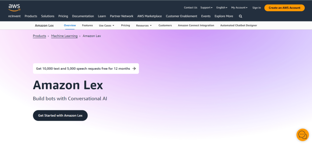 Amazon Lex Website Image