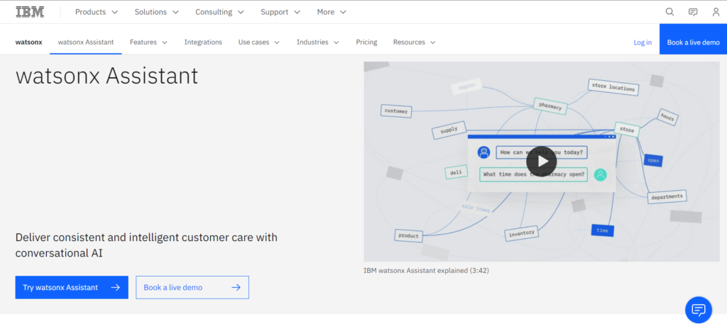 IBM Watson Assistant Website Image