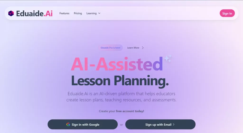 Eduaide AI Website Image