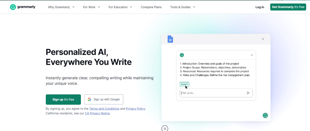 Grammarly AI Tool