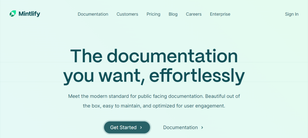 Mintlify Website Image