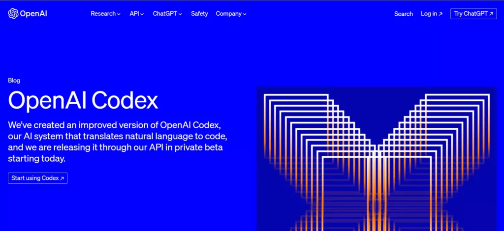 OpenAI Codex Website Image