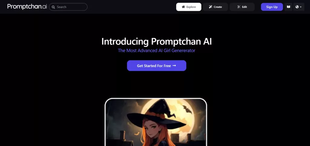 Promptchan AI Website Image
