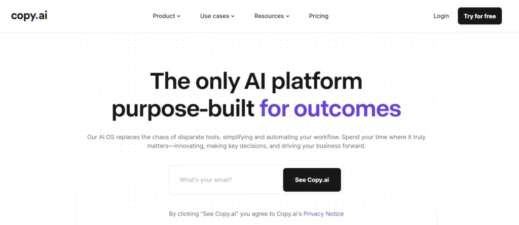 Copy AI Website Image