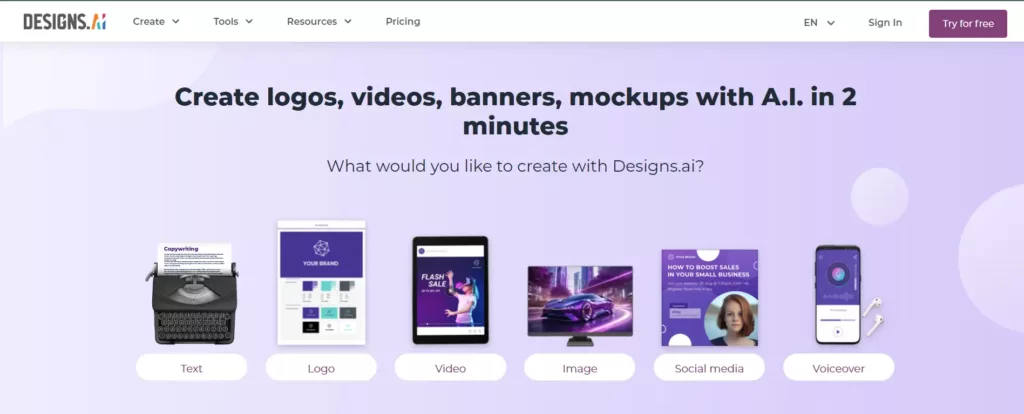 Designs AI Website Image